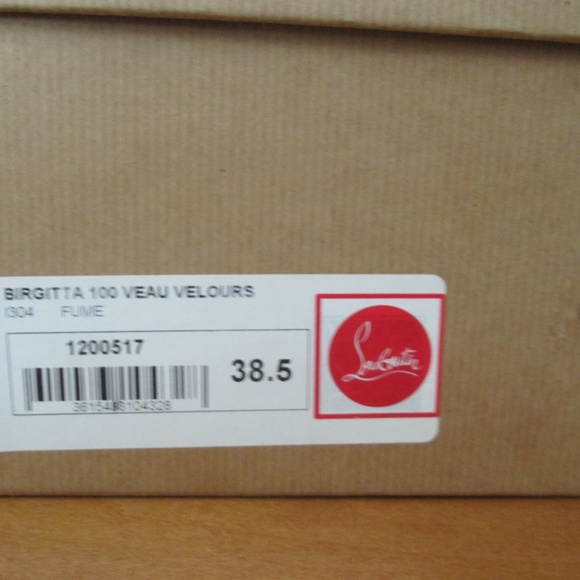 Christian Louboutin Veau Velours Birgitta 100 Zip Ankle Bootie, Size 38.5 - NWT - Picture 9 of 10